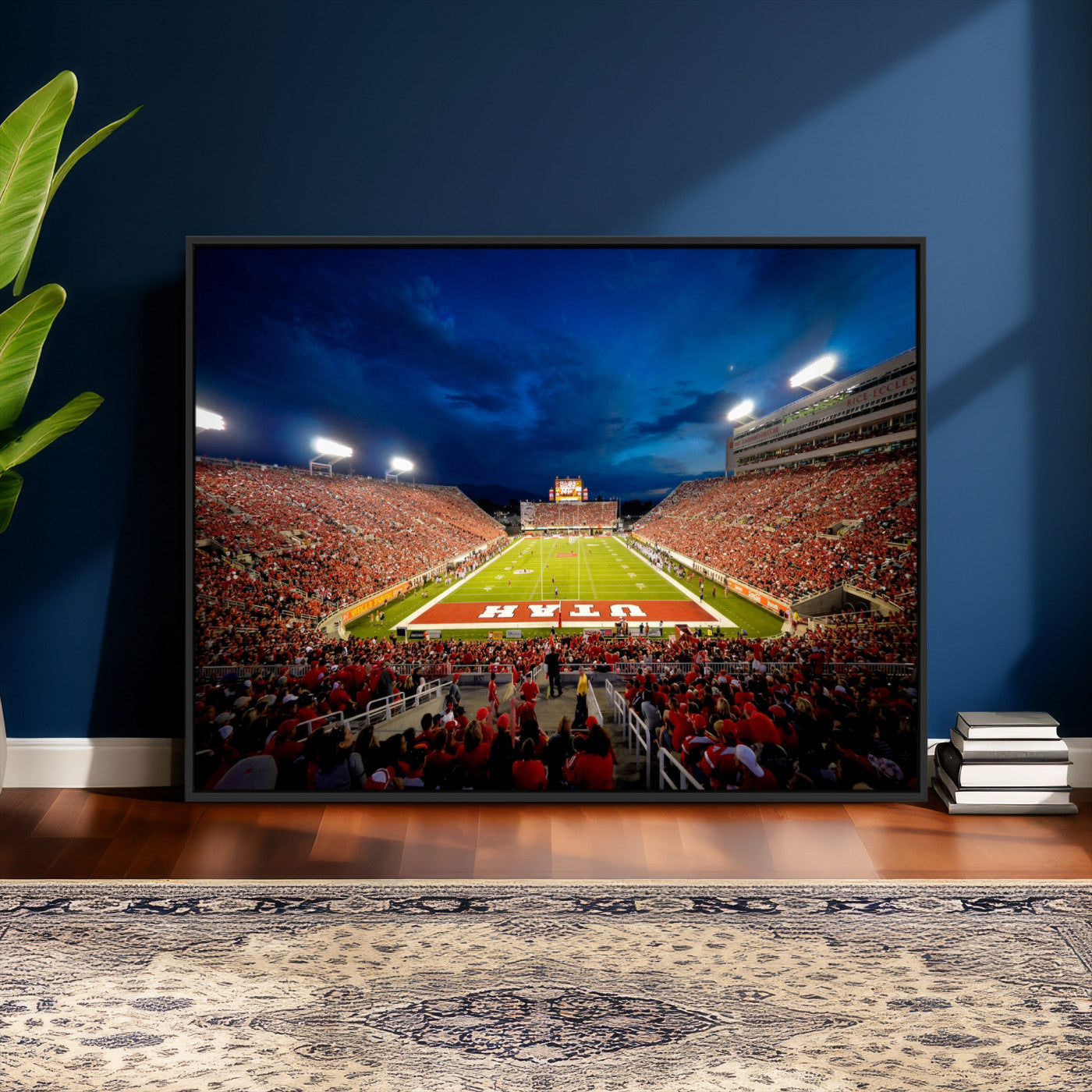 74019251-MGV-CV-36X24 - Rice-Eccles Stadium Wall Art Canvas Print - Utah Salt Lake City Stadium Print