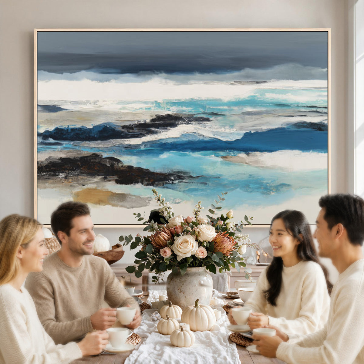 53645131-MGV-CV-36X24 - Extra Large Abstract Wall Art Canvas Print