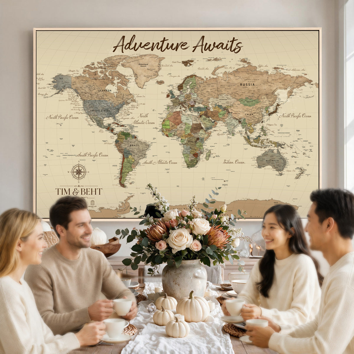 NEWMAP-22.jpgD-MGV-CV-36X24 - Personalize World Map Wall Art Canvas Print, Modern Decorative Framed Map Artwork Prints for Living Room, Office, Bedroom Wall Decor