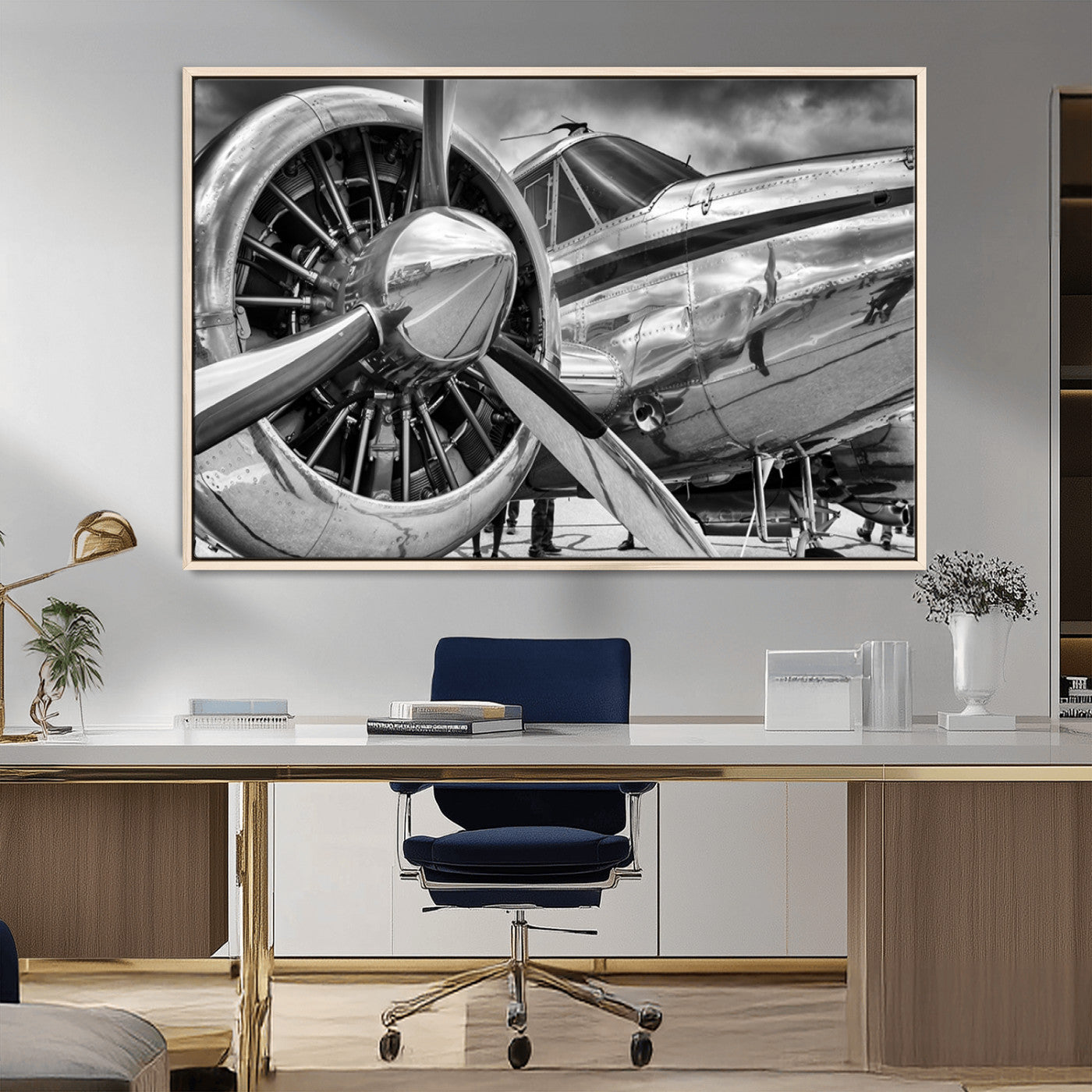 MGV-FC-36X24 - Vintage Antique Airplane Wall Art Canvas Print