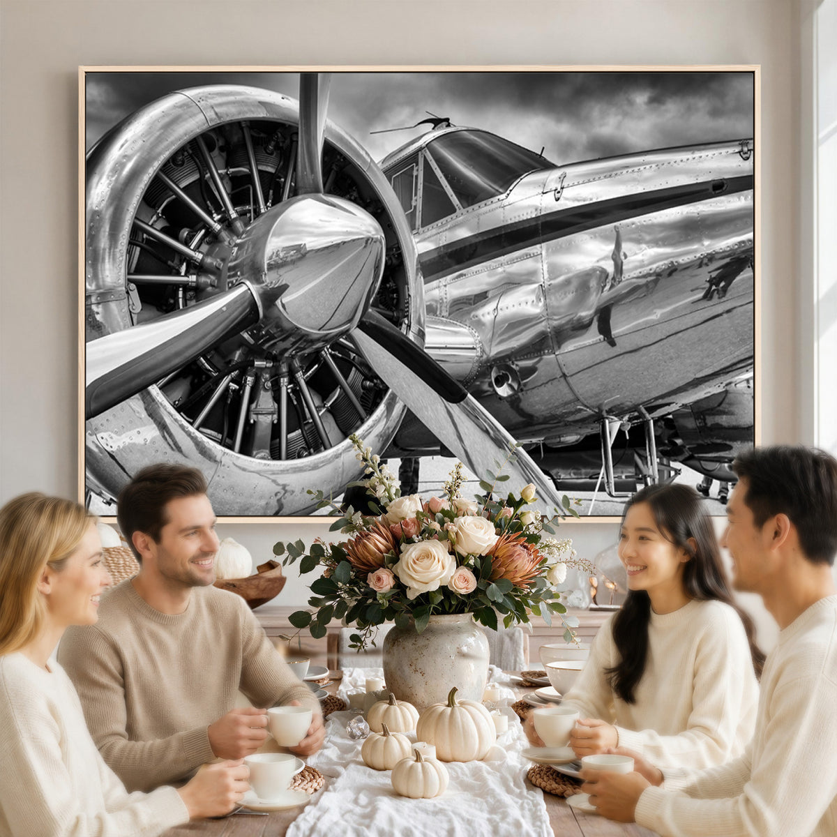 40672-MGV-CV-36X24 - Vintage Antique Airplane Wall Art Canvas Print