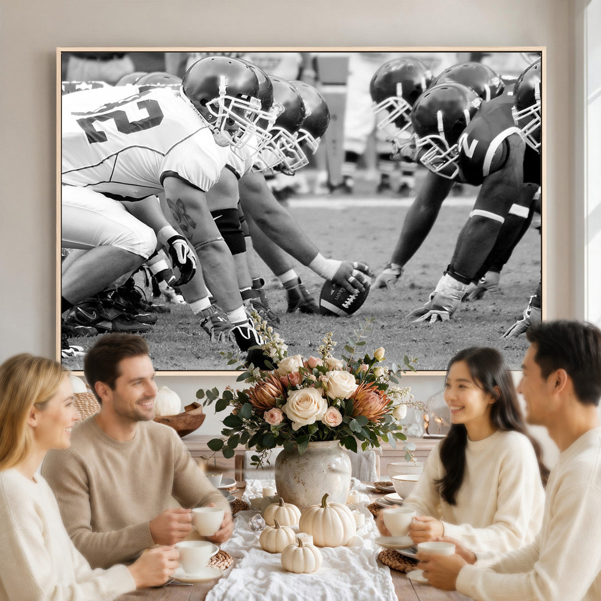 97432-MGV-CV-36X24 - American Football Player Wall Art Canvas Print