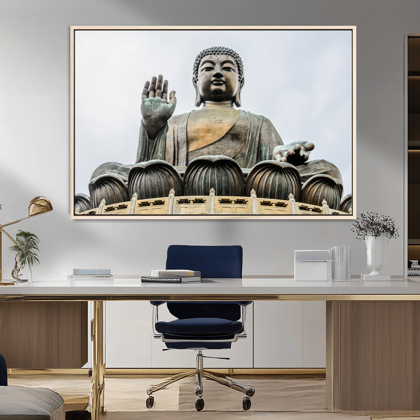MGV-FC-36X24 - Buddha Statue Wall Art Canvas Print