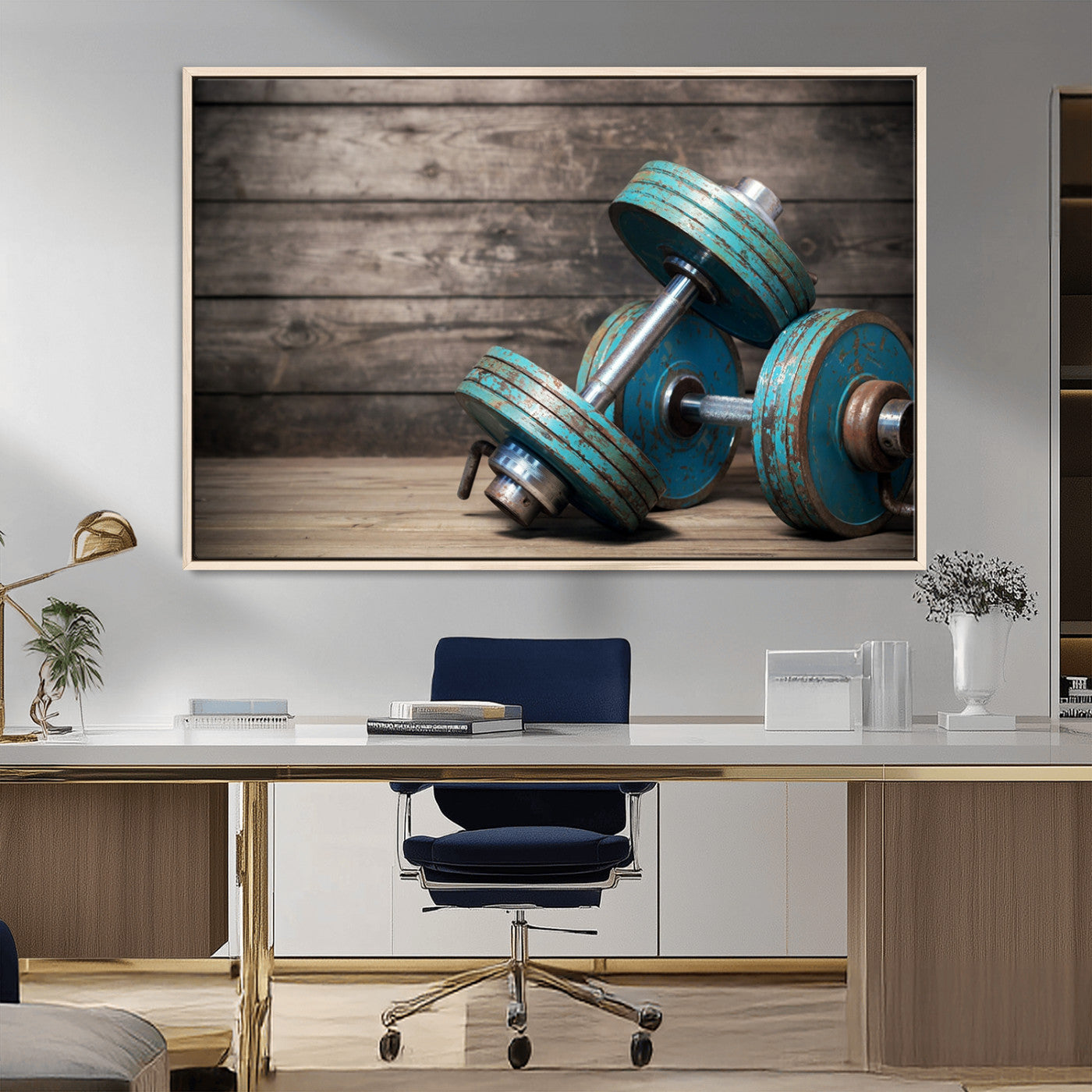 MGV-FC-36X24 - Dambell and Sport Wall Art Canvas Print