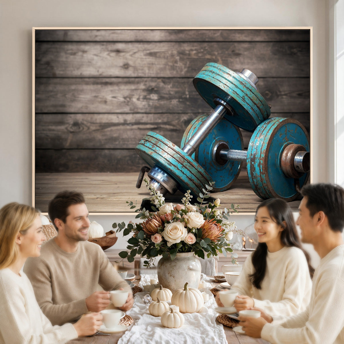 39364-MGV-CV-36X24 - Dumbbell and Sport Wall Art Canvas Print