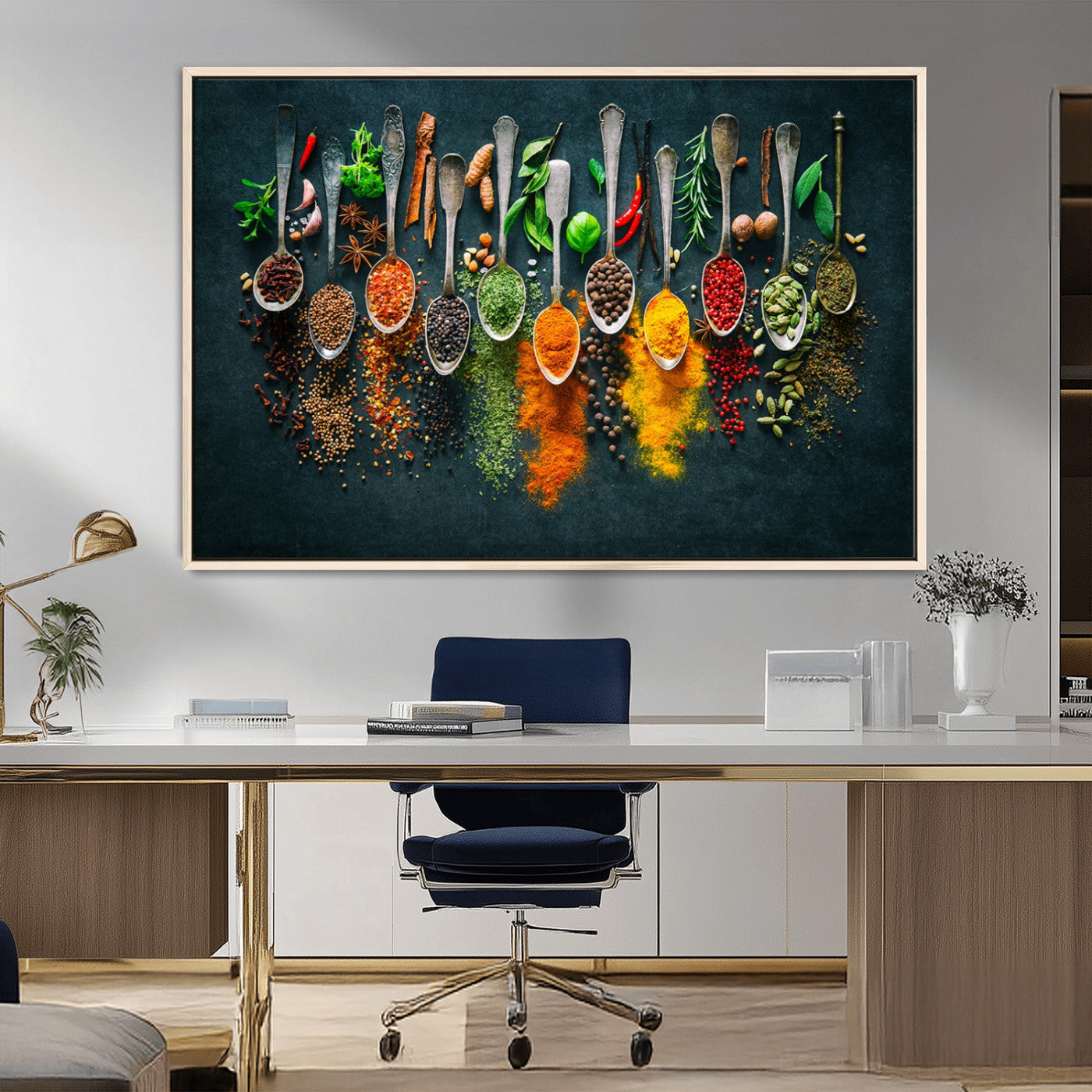 MGV-FC-36X24 - Herbs and Spices Kitchen Wall Art Canvas Print