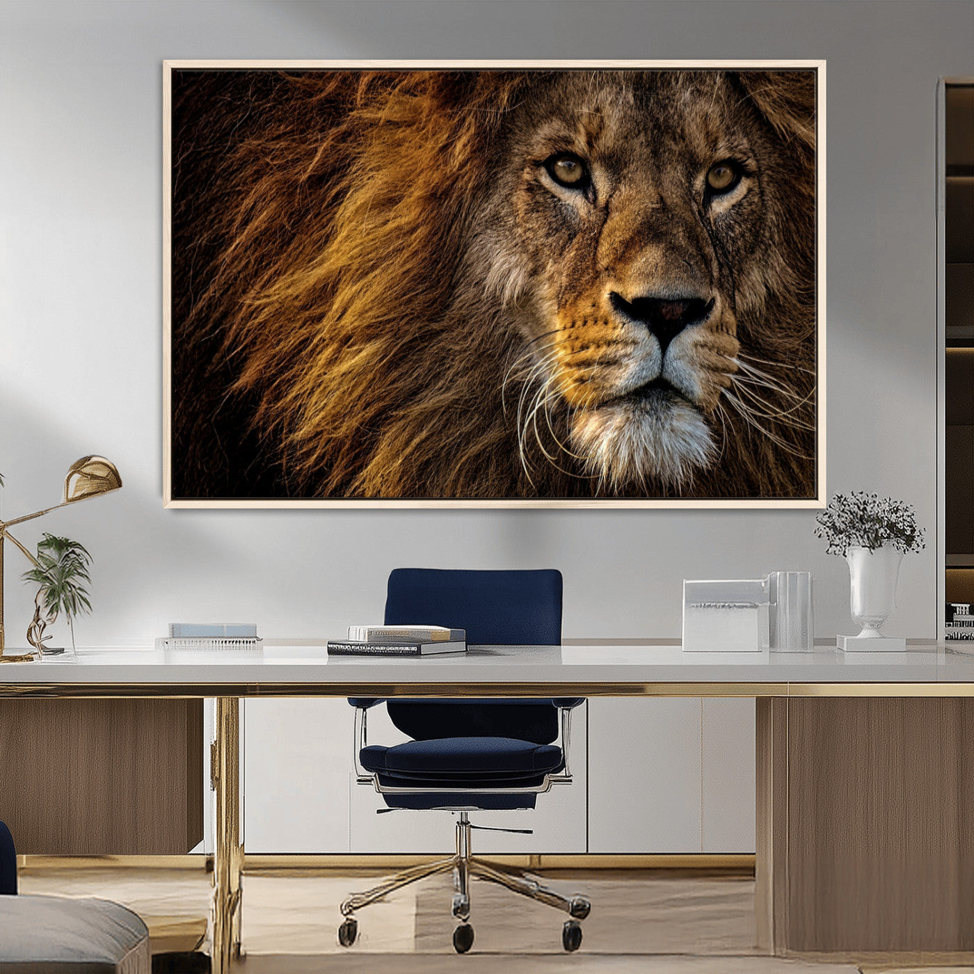 MGV-FC-36X24 - Mighty Lion Wall Art Animal Canvas Print