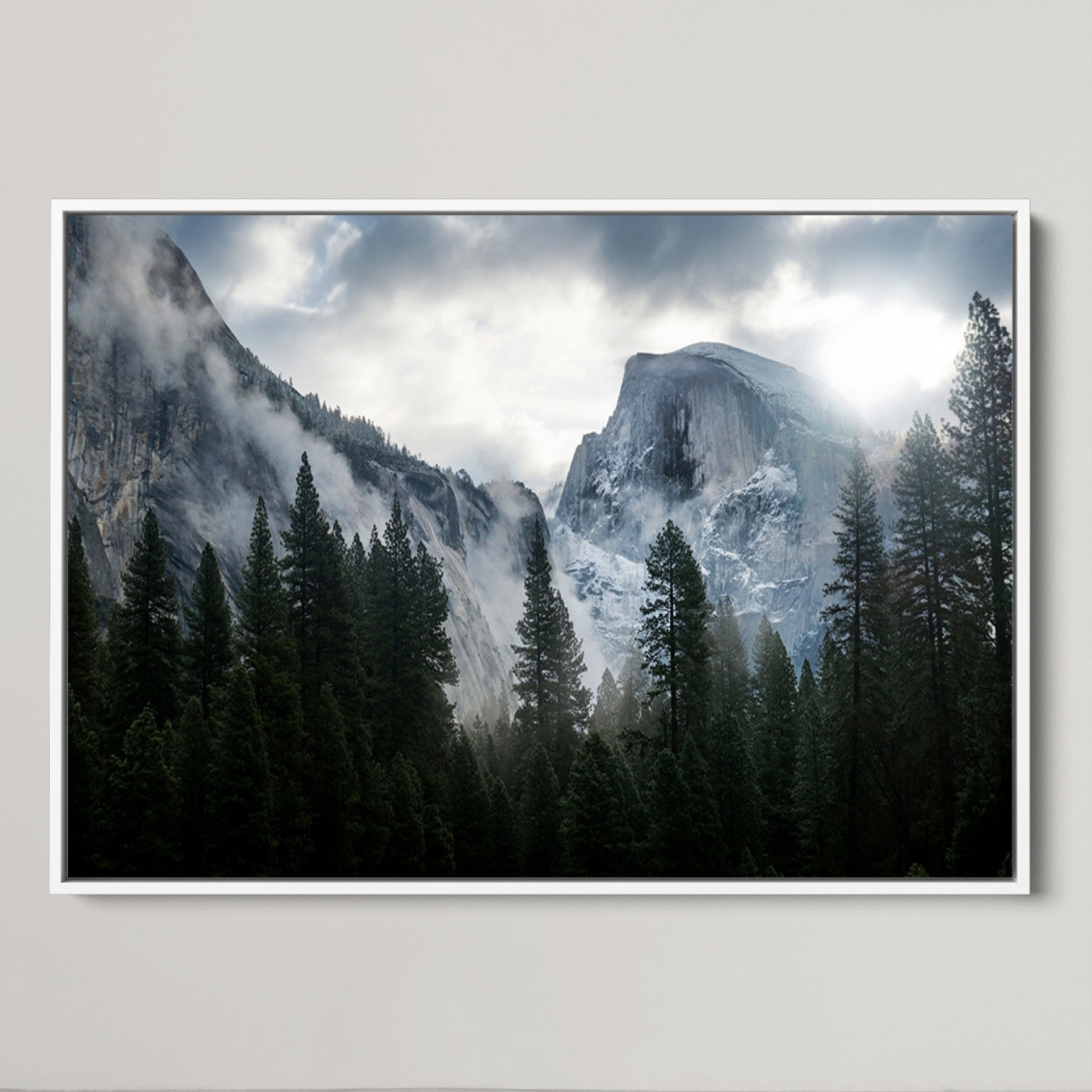 98725-MGV-CV-36X24-Wall Art Foggy Forest Landscape Canvas Print