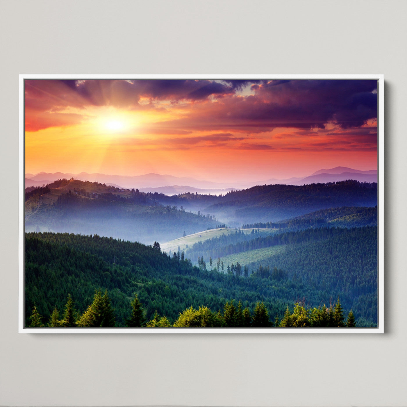 絵画 Mountain at sunset Pixel Art Mountain Sunset Landscape Stock Illustration