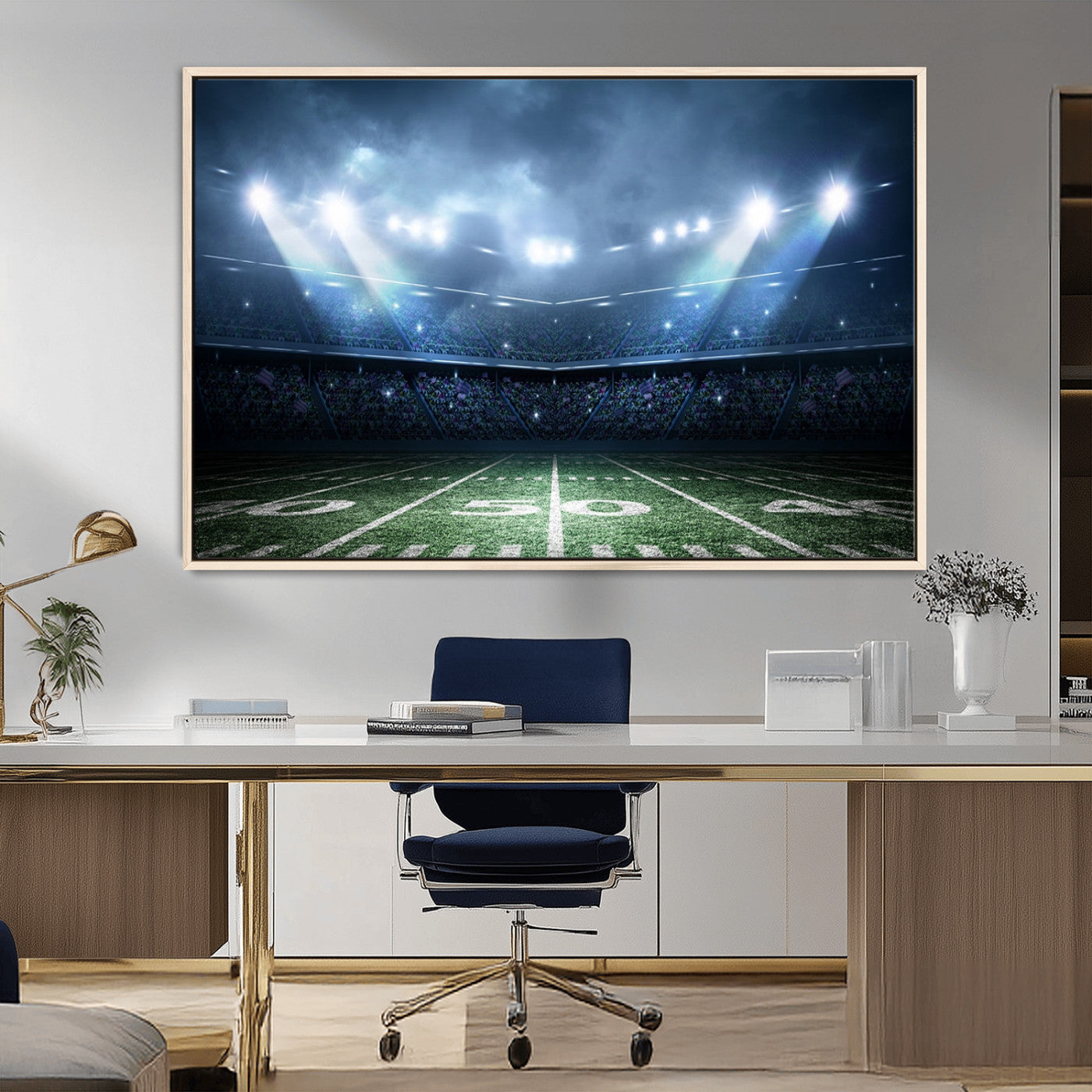 -American Football Stadium Wall Art Canvas, American Football Stadium Canvas Print
