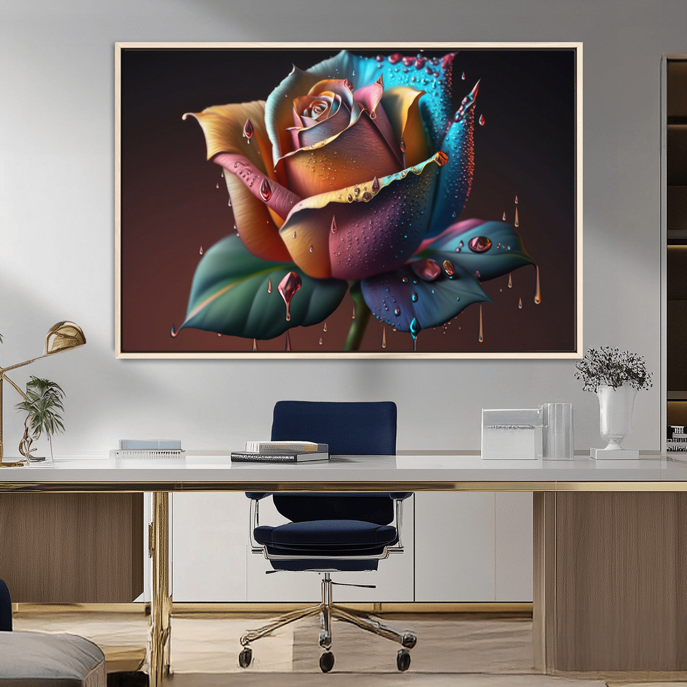 MGV-FC-36X24 - Abstract Rose Wall Art Canvas Print