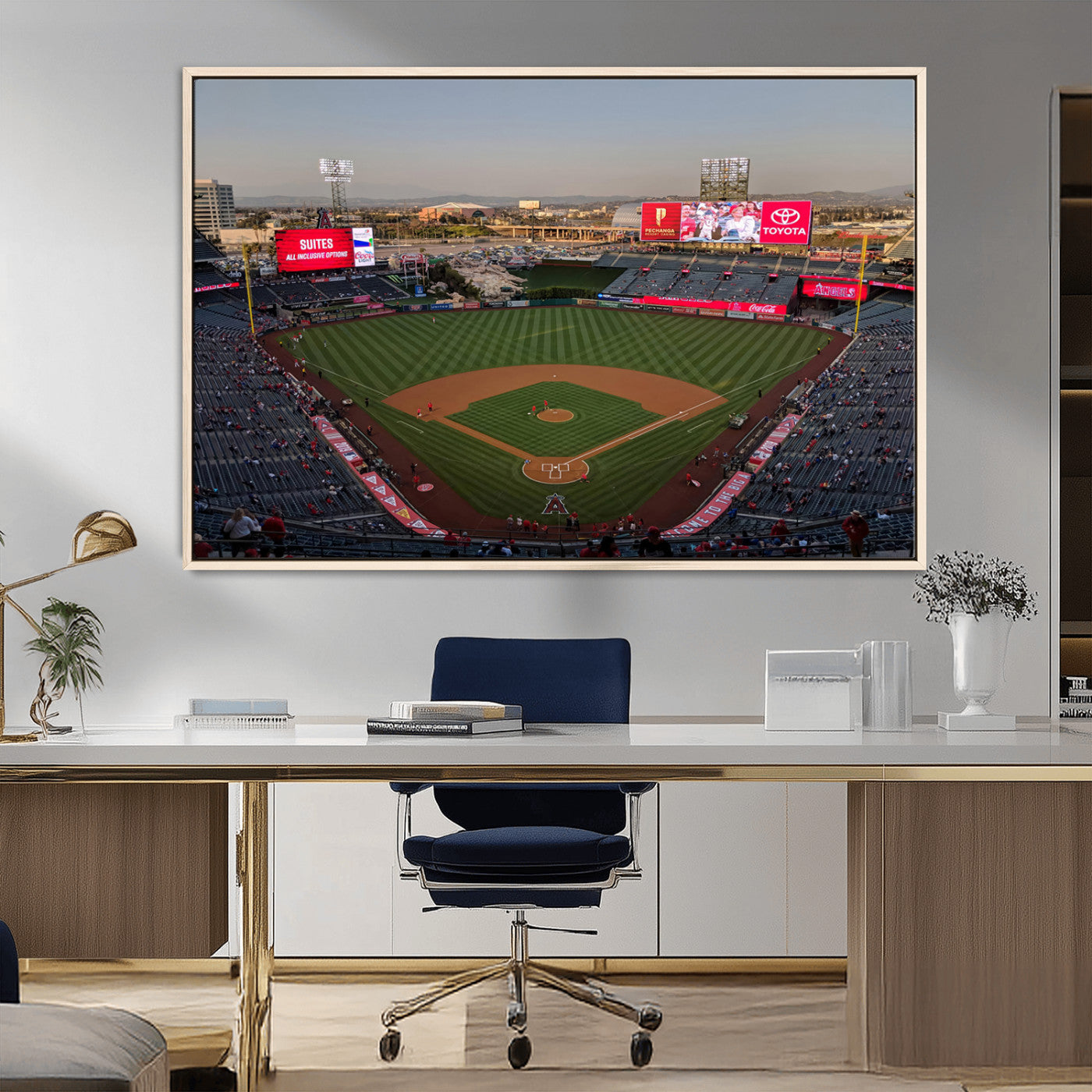 MGV-FC-36X24 - Los Angeles Angels Baseball Canvas Print - Anaheim Angel Stadium Wall Art Canvas Print