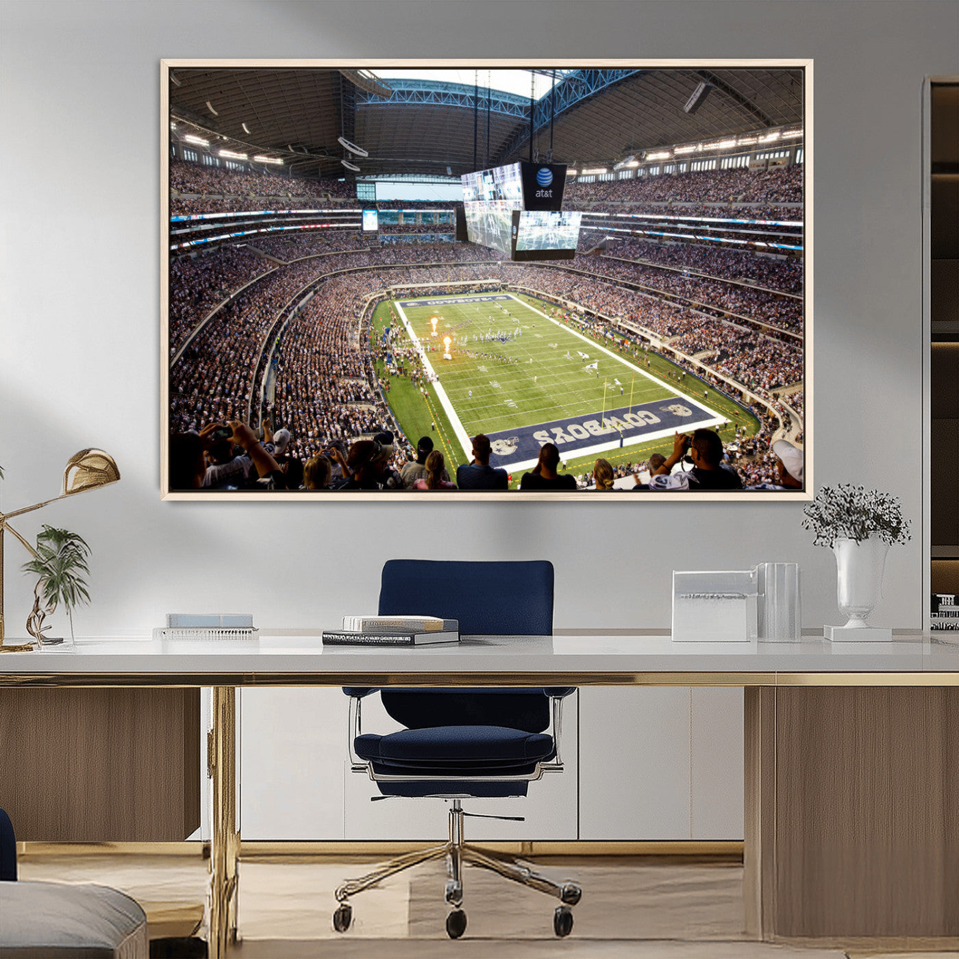 MGV-FC-36X24 - Dallas Cowboys Football Team Print - Arlington AT&T Stadium Wall Art Canvas Print