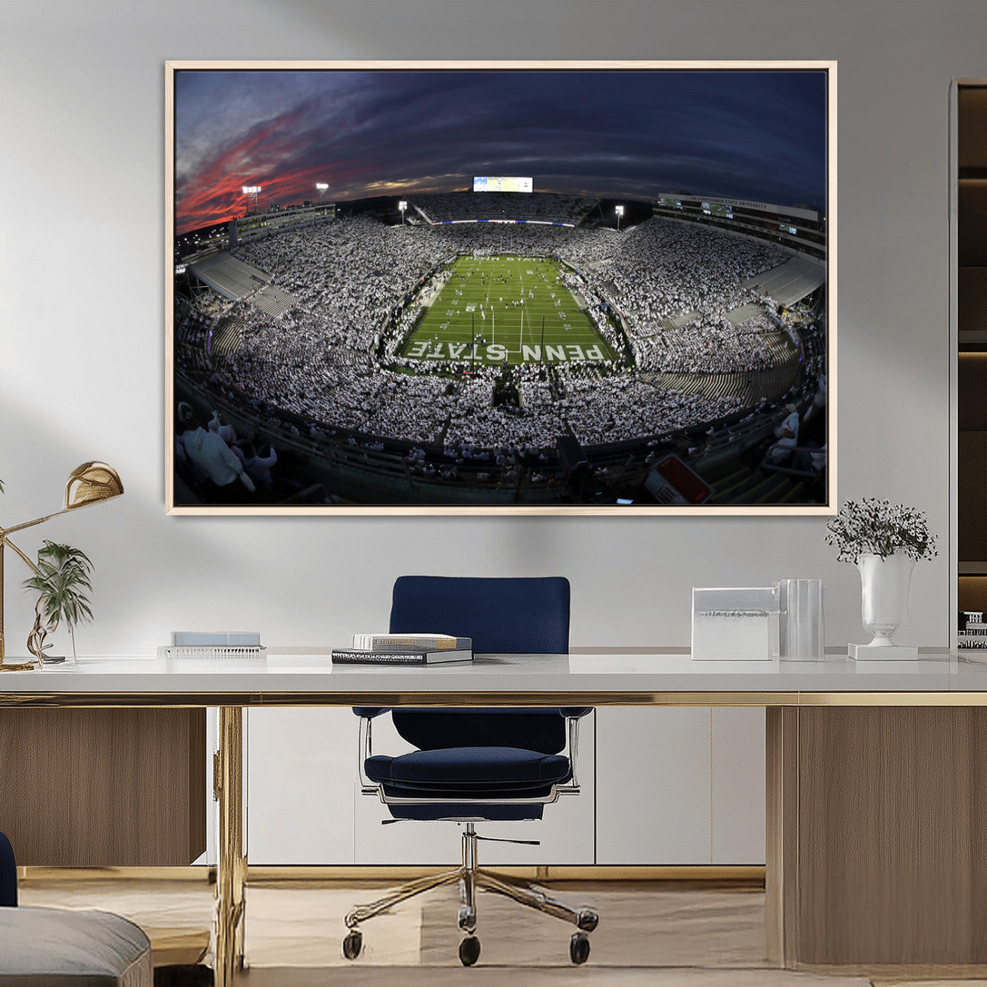 MGV-FC-36X24 - Penn State University Nittany Lions Football Team Print - University Park Beaver Stadium Wall Art