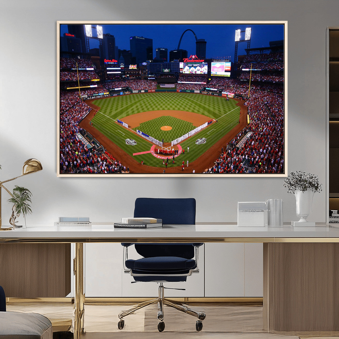 MGV-FC-36X24 - St. Louis Cardinals Baseball Team Print - Busch Stadium Wall Art Canvas Print