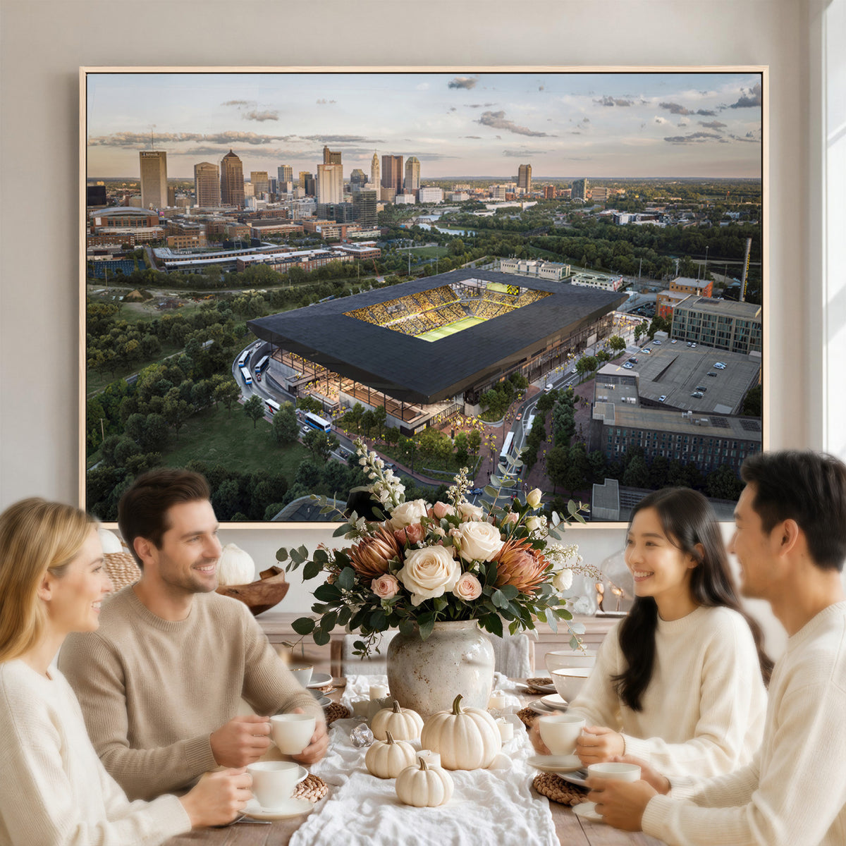 90971-MGV-CV-36X24 - Columbus Crew Soccer Team Print - Columbus Crew Stadium Wall Art, Columbus Crew Soccer Wall Art