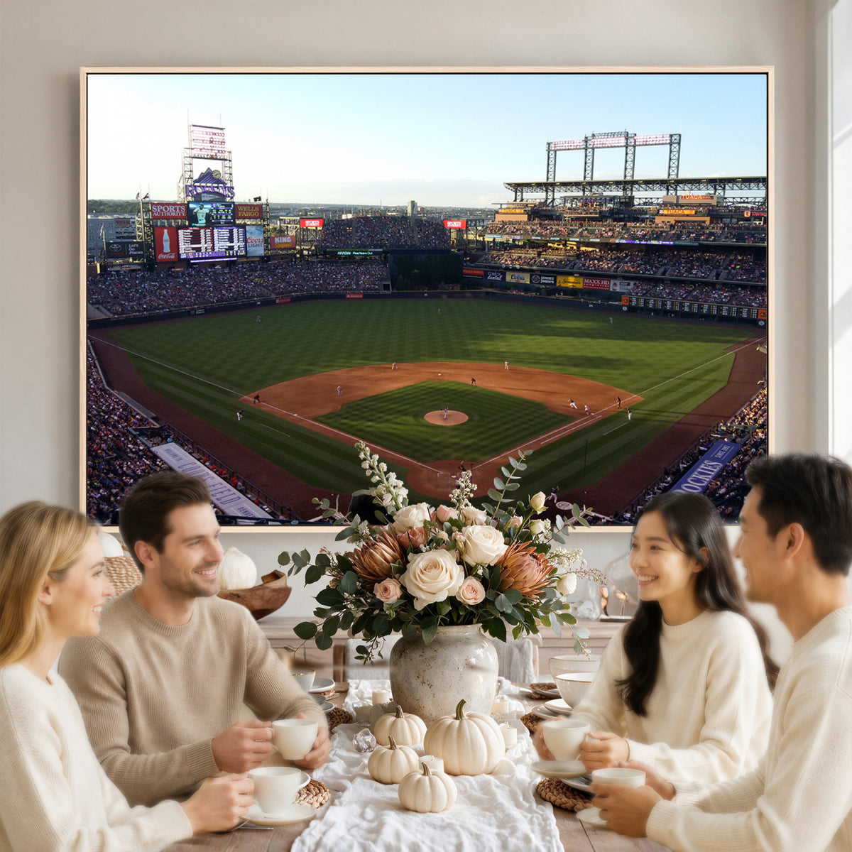 21638-MGV-CV-36X24 - Colorado Rockies Coors Field Wall Art Canvas Print, MLB Baseball Stadium