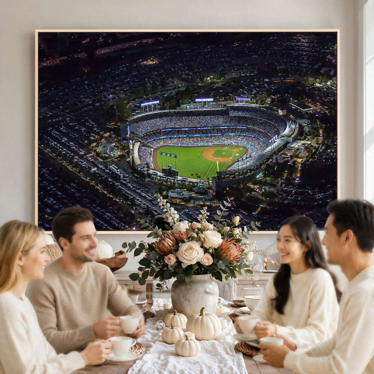 20932-MGV-CV-36X24 - Los Angeles Dodgers Dodger Stadium Wall Art Canvas Print