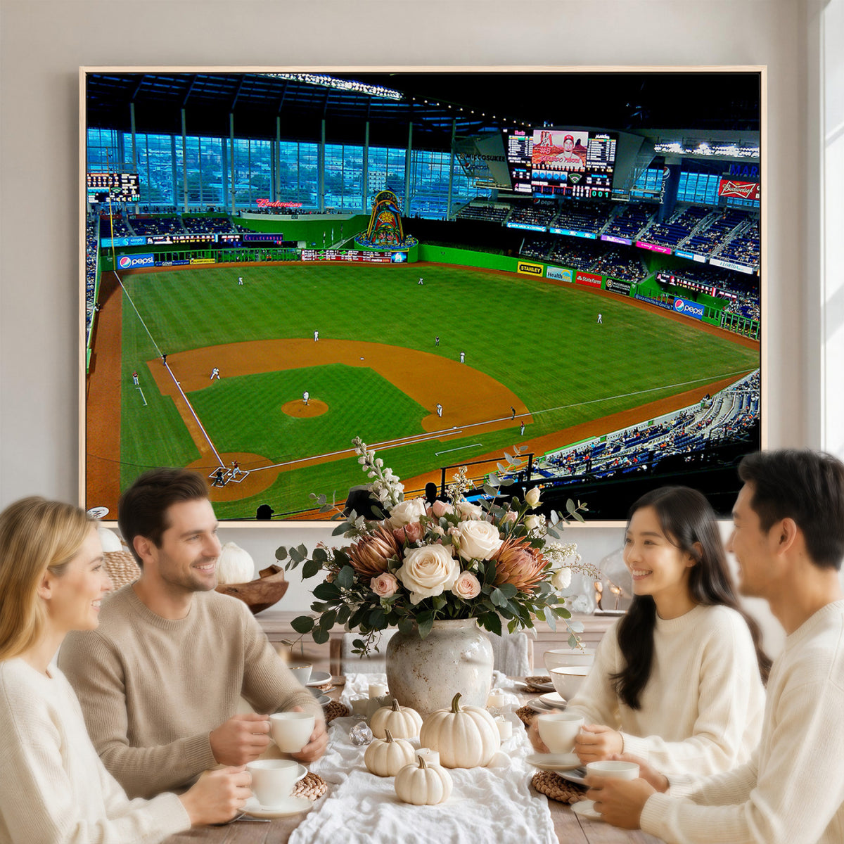 51207-MGV-CV-36X24 - Miami Marlins Baseball Team Print, Miami LoanDepot Park