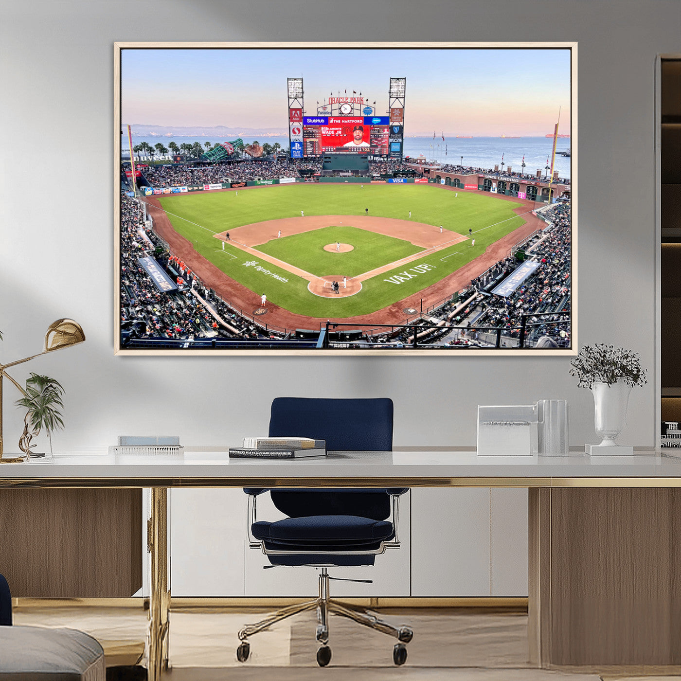 MGV-FC-36X24 - San Francisco Giants Baseball Team Print - Oracle Park Stadium Wall Art Canvas Print