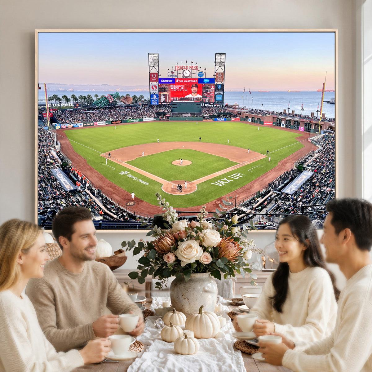 16055-MGV-CV-36X24 - San Francisco Giants Baseball Team Print, Oracle Park