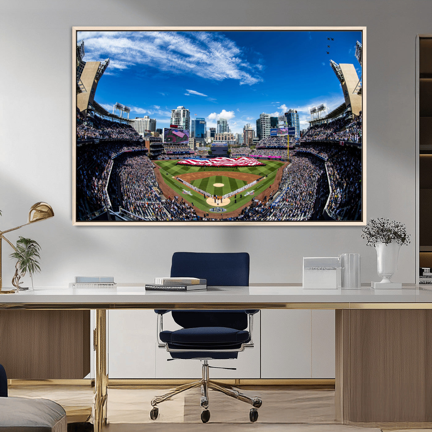 MGV-FC-36X24 - San Diego Padres Baseball Team Print - Petco Park Stadium Wall Art Canvas Print