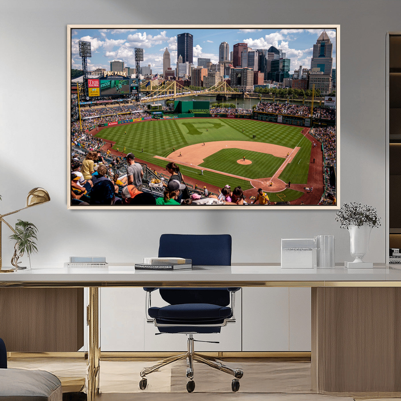 MGV-FC-36X24 - Pittsburgh Pirates Baseball Team Print - PNC Park Stadium Wall Art Canvas Print - Ready to Hang
