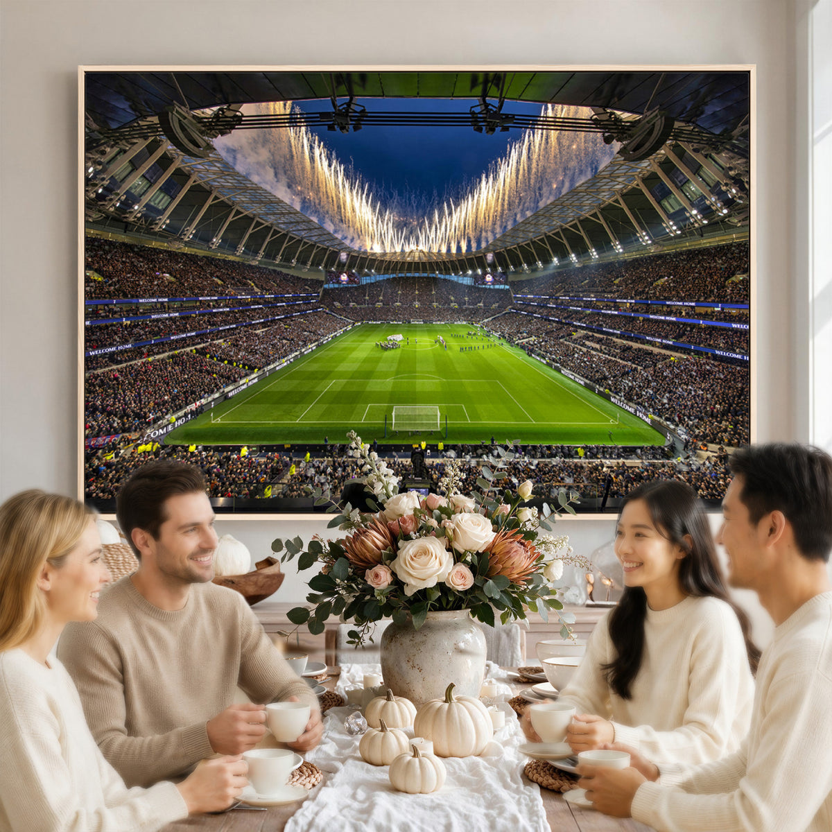 40157-MGV-CV-36X24 - Tottenham Hotspur Football Team Print, London Tottenham Hotspur Stadium Wall Art