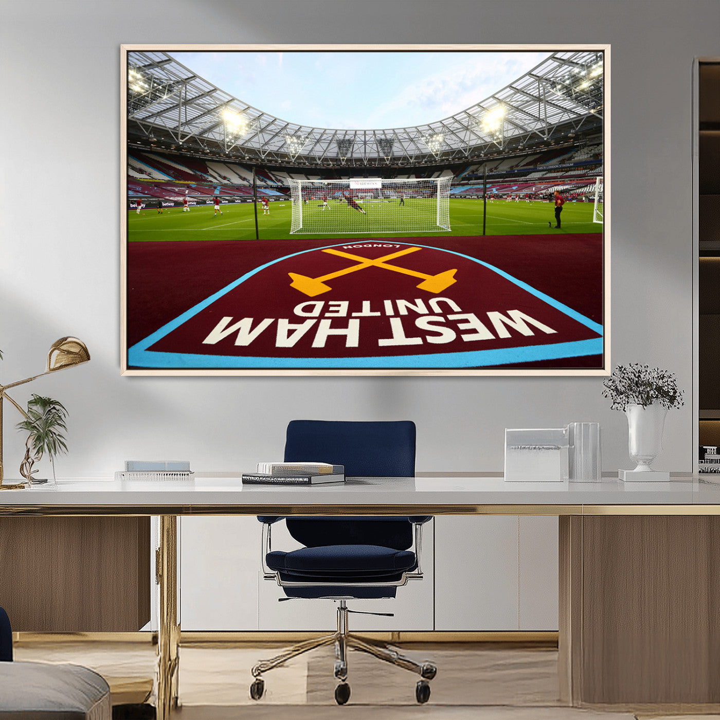 MGV-FC-36X24 - West Ham United FC Stadium Canvas Wall Art – London Stadium Football Print – Premier League Team