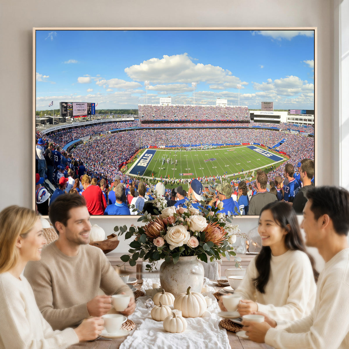 35302-MGV-CV-36X24 - Buffalo Bills NFL Football Team Print, Game Day at Buffalo Highmark Stadium
