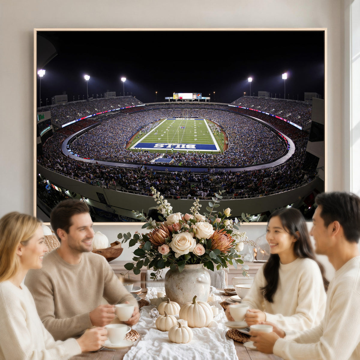 98546-MGV-CV-36X24 - Buffalo Bills NFL Football Team Print, Buffalo Highmark Stadium Wall Art