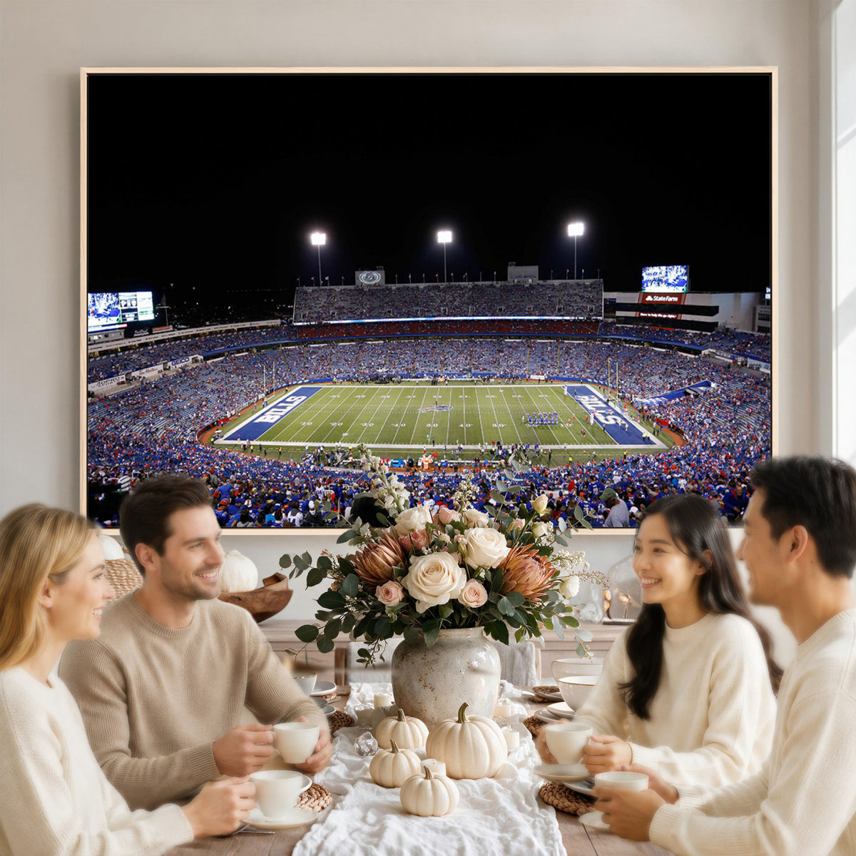 59036-MGV-CV-36X24 - Buffalo Bills Wall Art, Buffalo Bills Stadium Canvas Print for Sports Decor