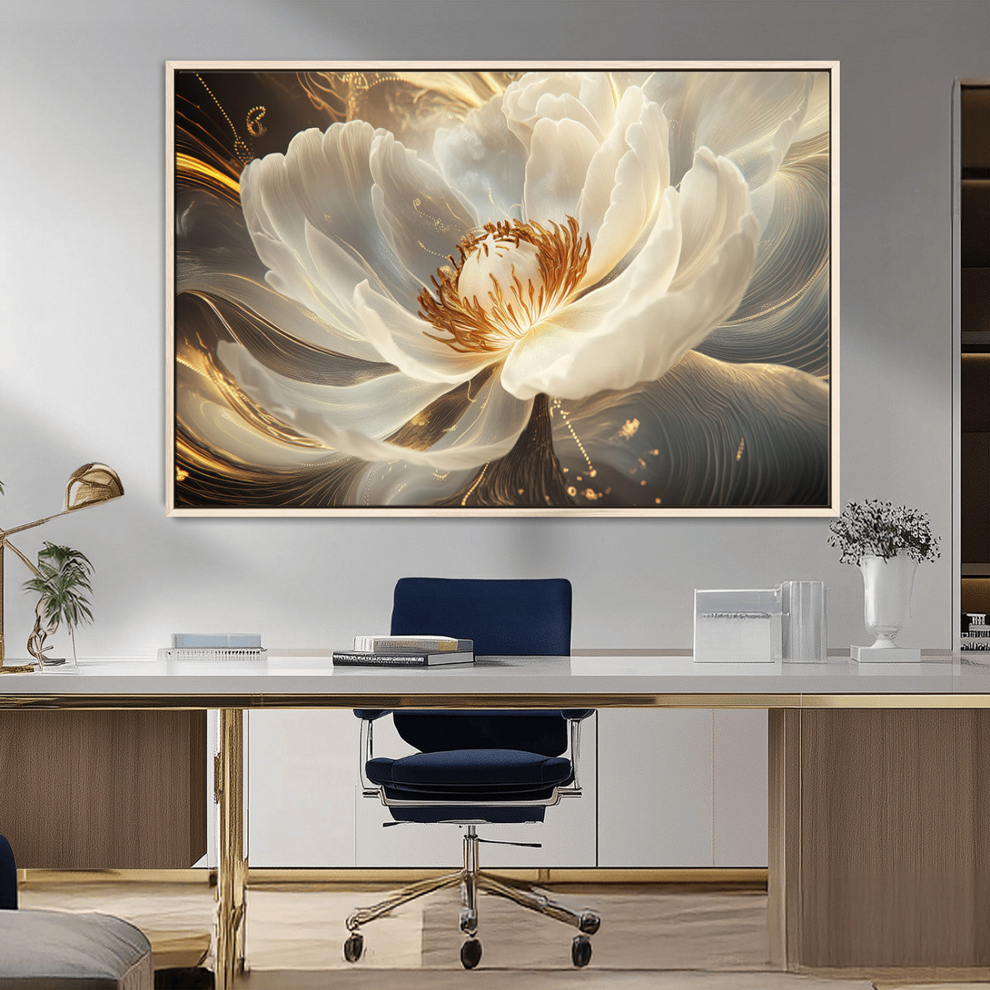 MGV-FC-36X24 - Abstract Floral Wall Art Canvas Print