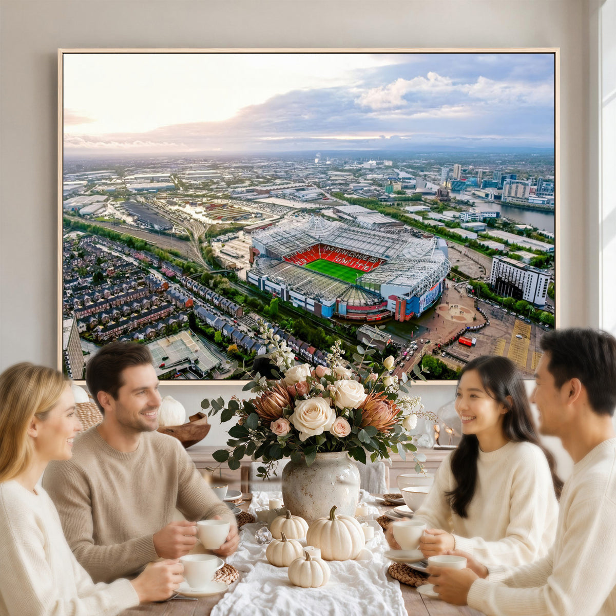 85657-MGV-CV-36X24 - Old Trafford Manchester United Stadium Wall Art Canvas Print