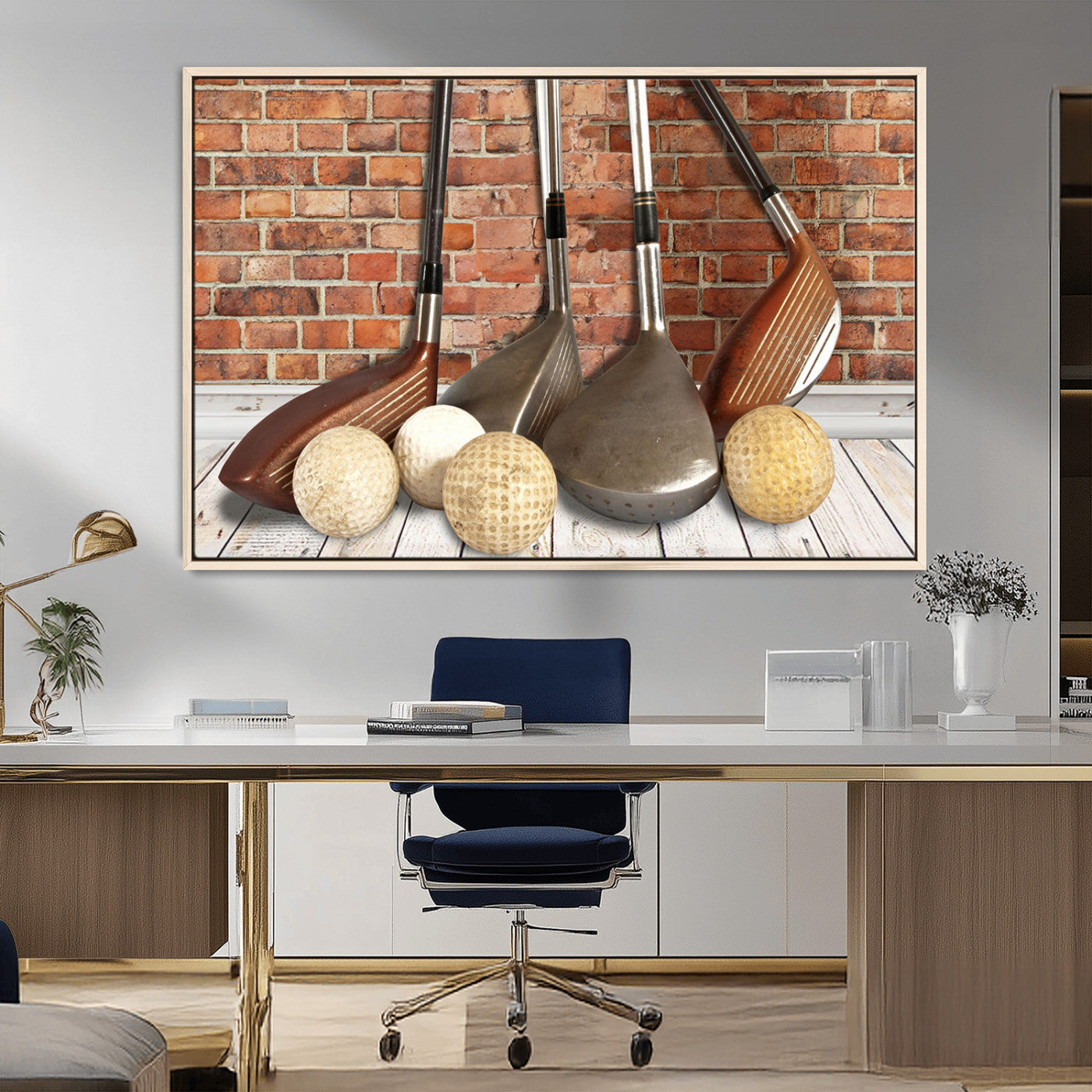 MGV-FC-36X24 - Vintage Golf Ball Wall Art Canvas Print | Golf Decor for Man Cave or Office | Ready to Hang and