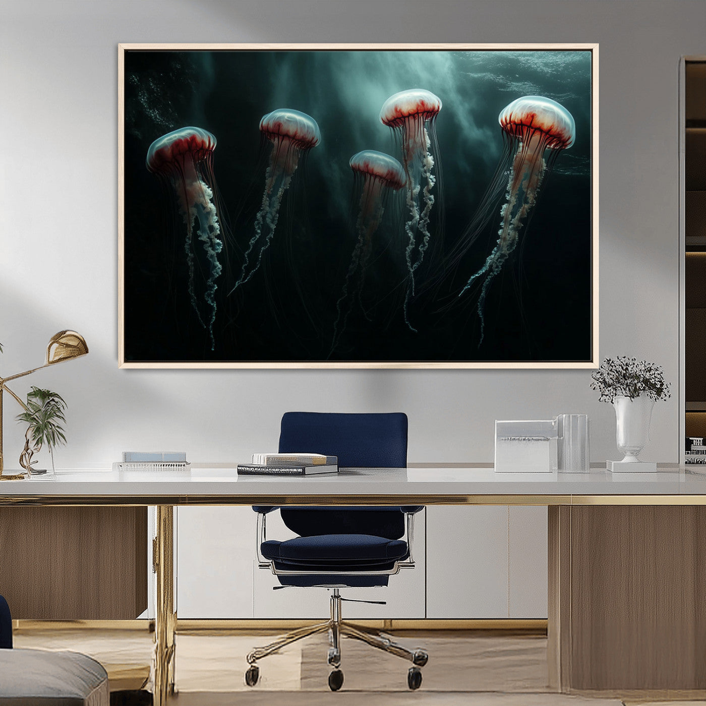 MGV-FC-36X24 - Abstract Jellyfish Wall Art Canvas Print