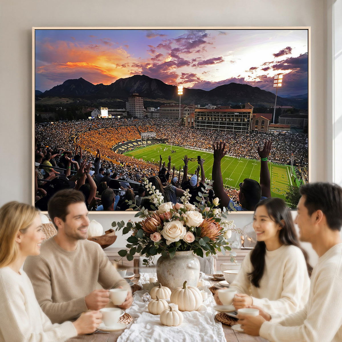 52579-MGV-CV-36X24 - Folsom Field, University of Colorado Buffaloes Football, Framed and Ready to Hang