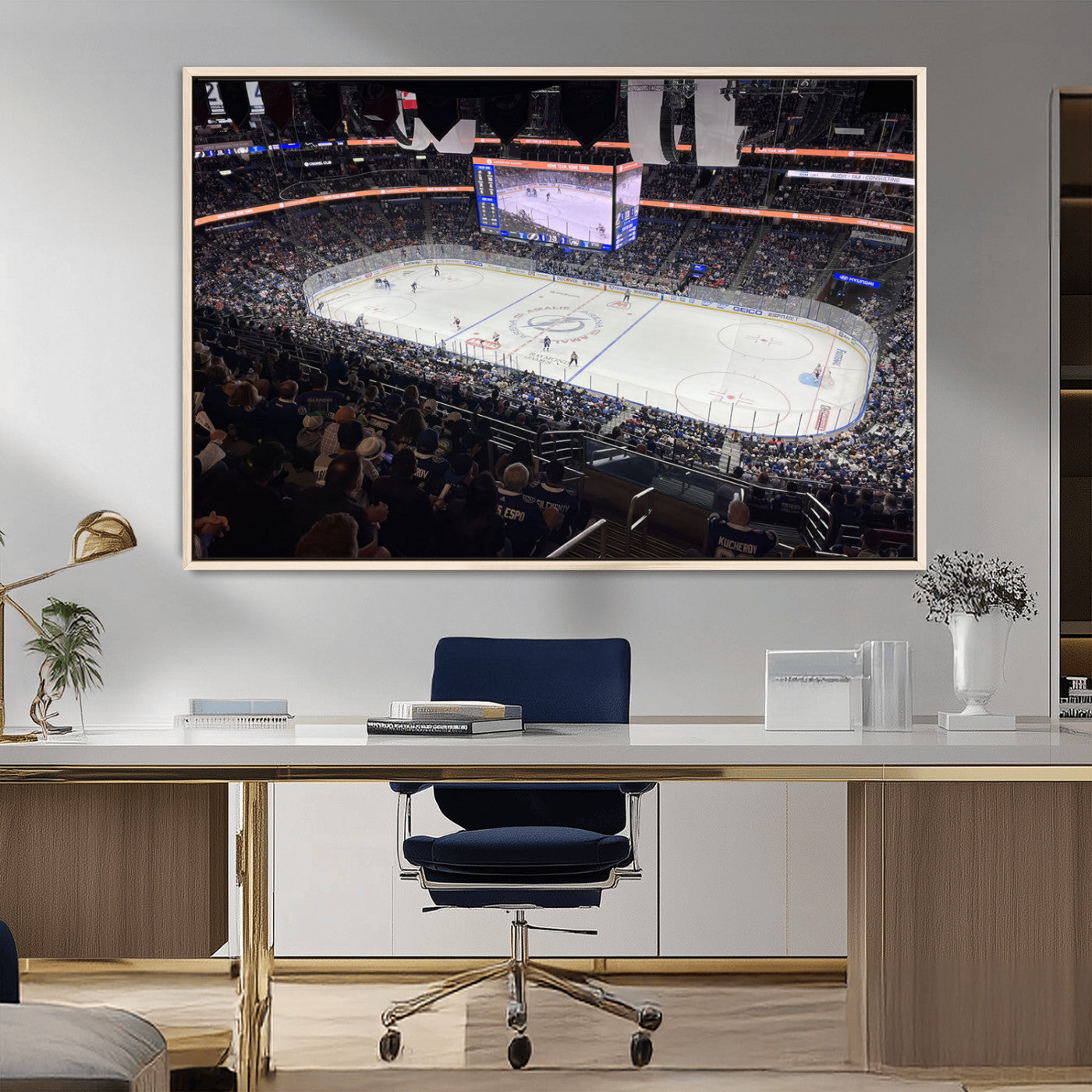 MGV-FC-36X24 - Amalie Arena Florida Wall Art Canvas Print - NHL Hockey Stadium Print