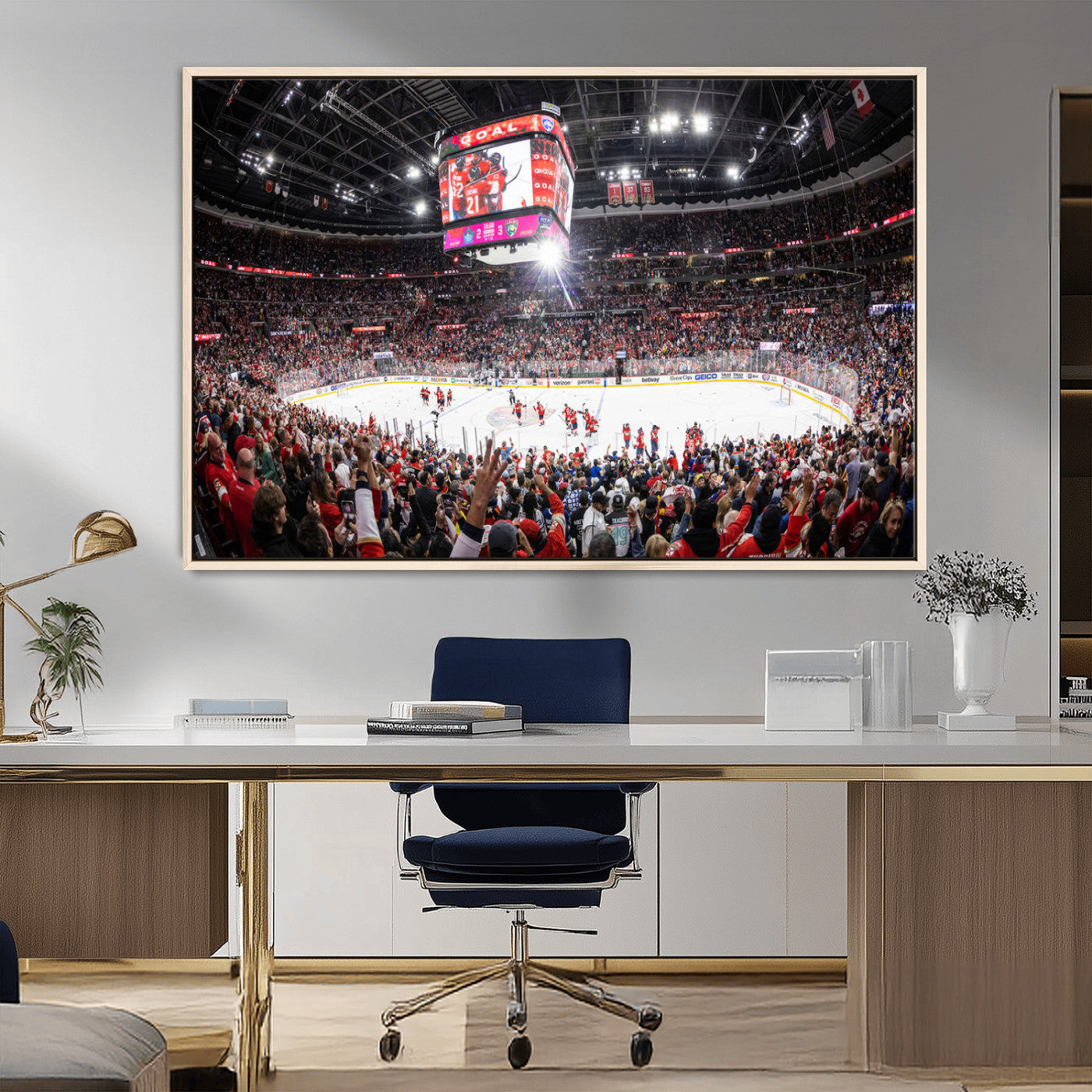 MGV-FC-36X24 - Amerant Bank Arena Wall Art Canvas Print - Basketball Arena Stadium Print