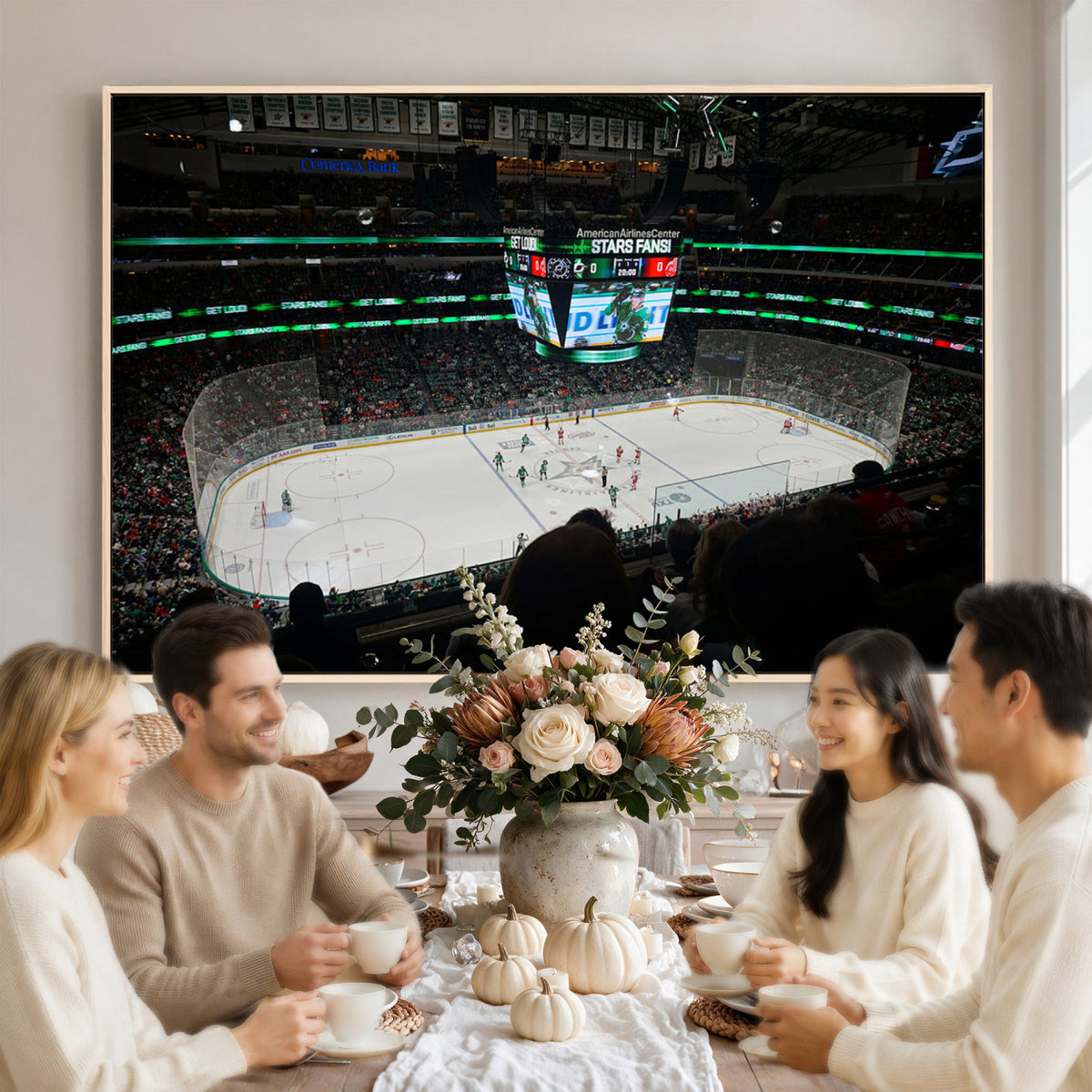 13876-MGV-CV-36X24 - American Airlines Center Dallas Stars Wall Art Canvas Print