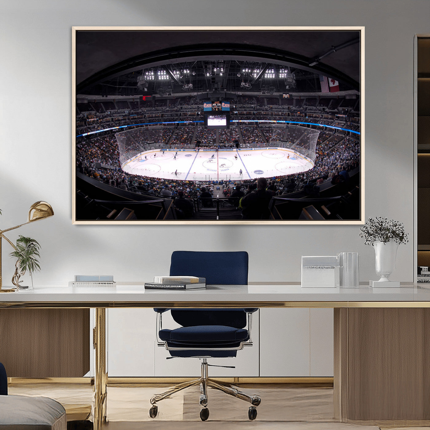 MGV-FC-36X24 - Ball Arena Denver Colorado Avalanche Hockey Team Wall Art Canvas Print - Denver Ice Hockey Stadium