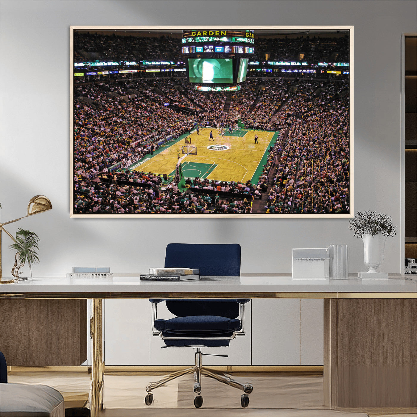 MGV-FC-36X24 - Celtics Game Versus The Timberwolves | Baseball Stadium Wall Art | Canvas Print | Ready to Hang