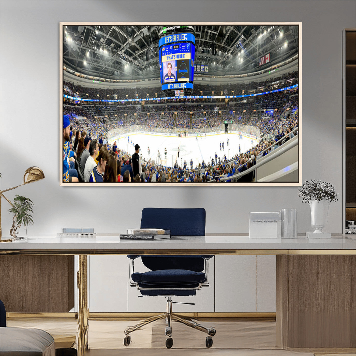 MGV-FC-36X24 - Enterprise Center | Missouri St. Louis Blues Ice Hockey Stadium Wall Art | Canvas Print | Ready to