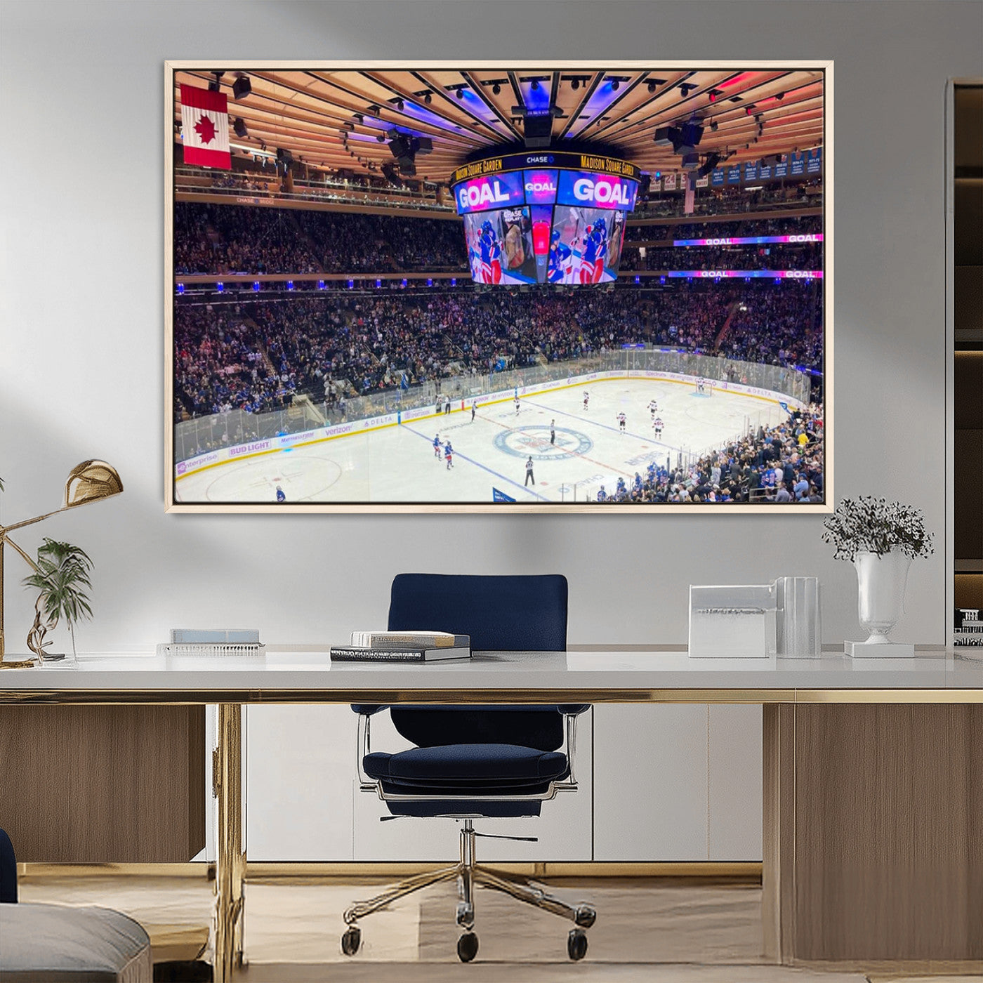 MGV-FC-36X24 - Madison New York Rangers Hockey Stadium Wall Art Canvas Print