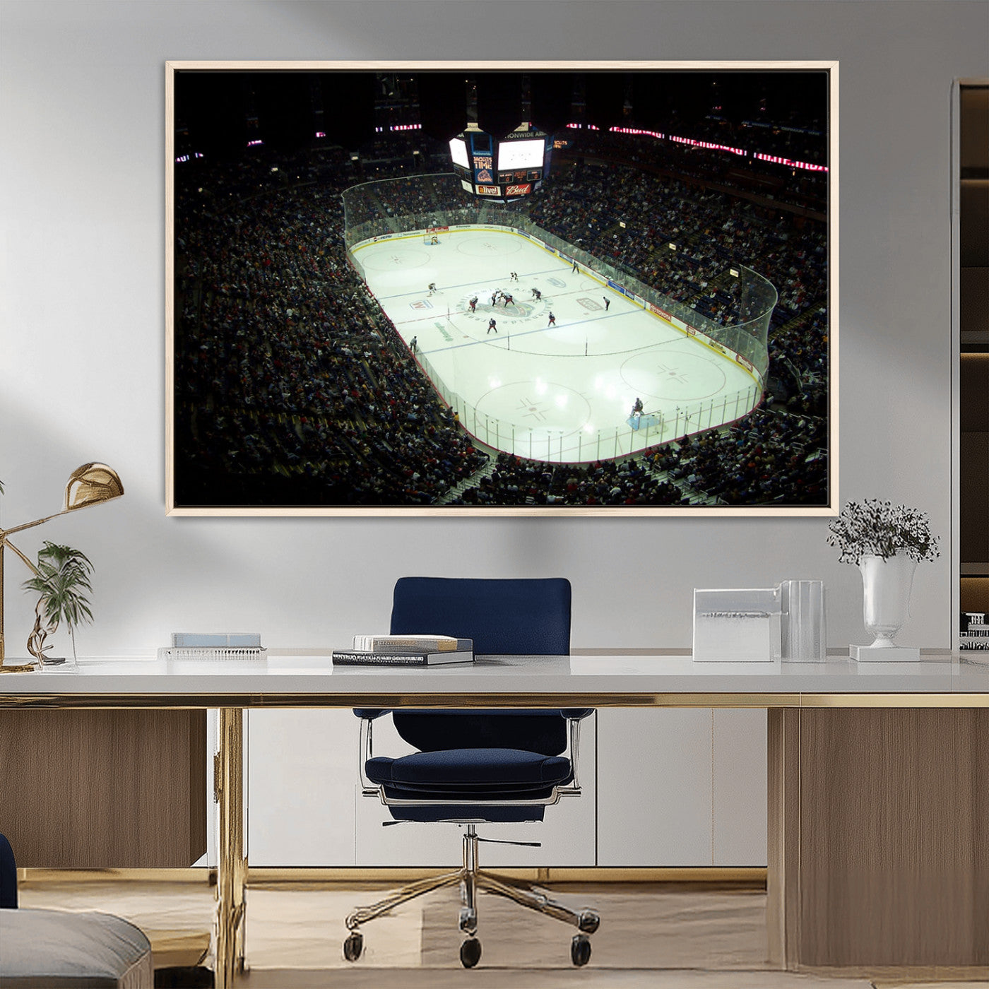 MGV-FC-36X24 - Nationwide Arena Ohio Columbus Blue Jackets Hockey Stadium Canvas Print Wall Art
