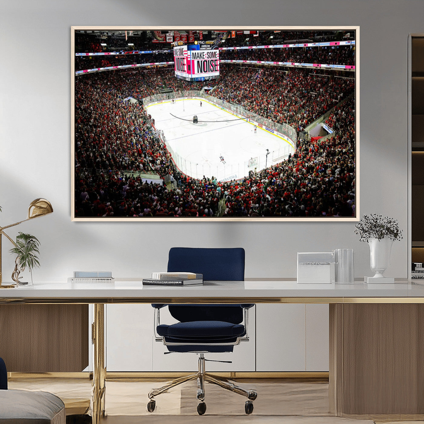 MGV-FC-36X24 - PNC Arena Raleigh North Carolina Hurricanes Hockey Stadium Wall Art Canvas, North Carolina