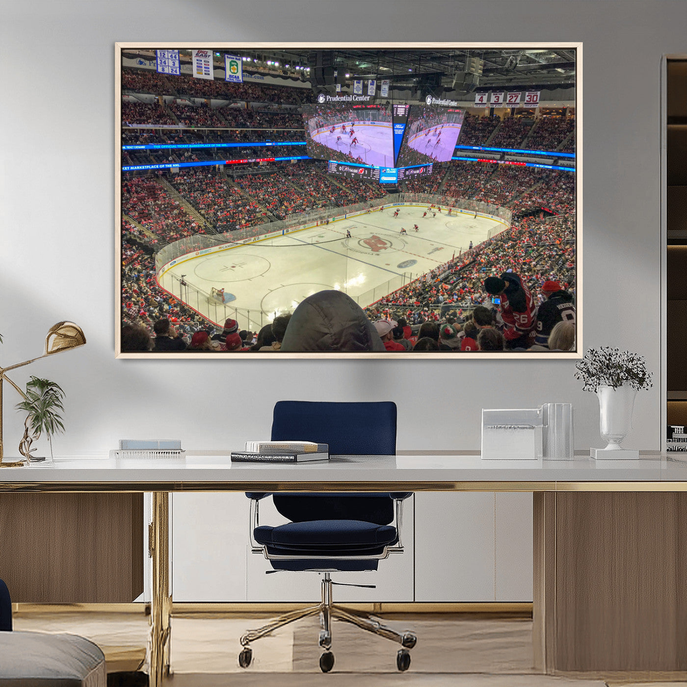 MGV-FC-36X24 - Prudential Center Newark New Jersey Devils Hockey Stadium, New Jersey Devils Hockey Stadium Canvas