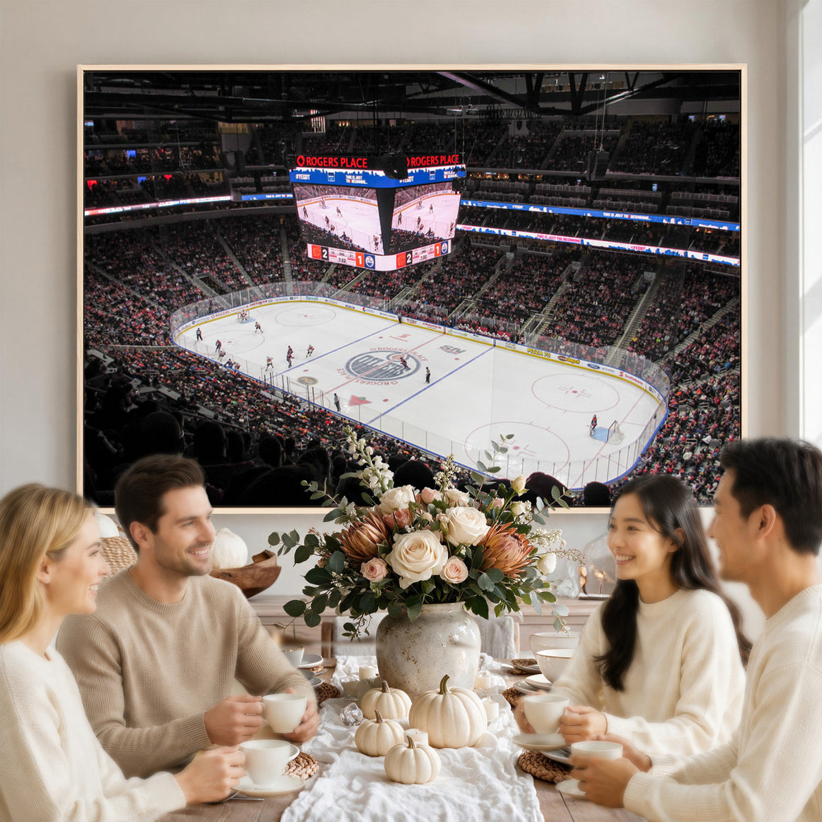 71180-MGV-CV-36X24 - Rogers Place Edmonton Oilers Ice Hockey Stadium Wall Art