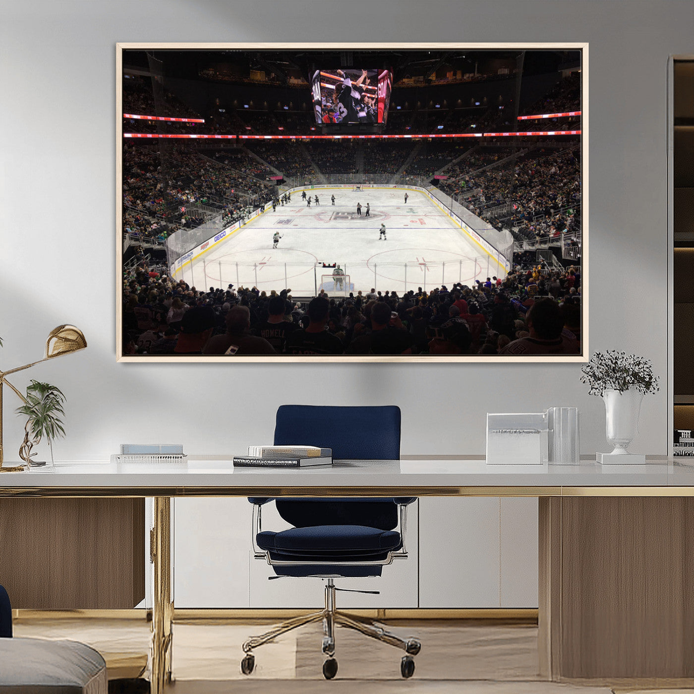 MGV-FC-36X24 - T Mobile Arena Paradise Nevada Vegas Golden Knights Ice Hockey Stadium Canvas Print Wall Art