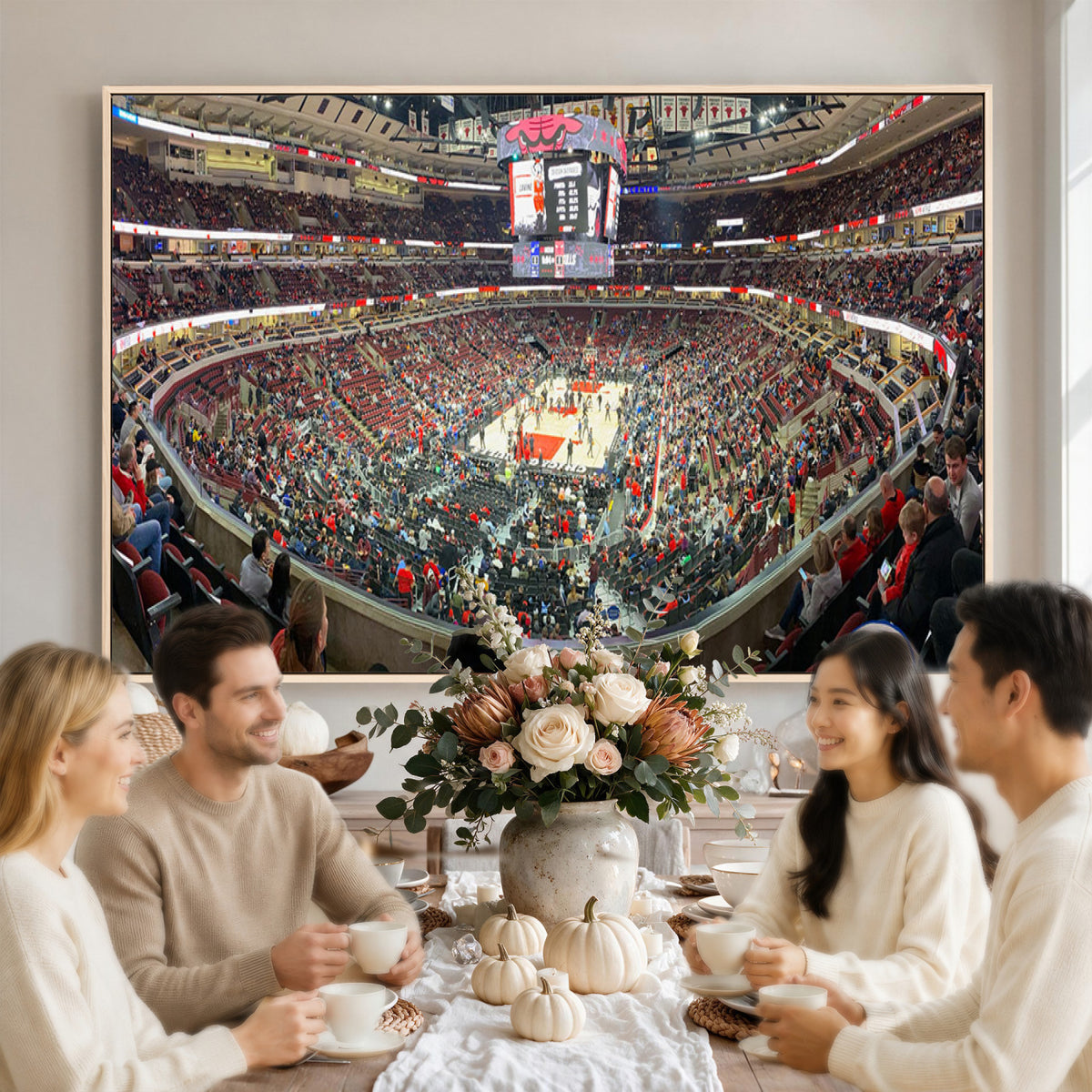43481-MGV-CV-36X24 - United Center Chicago Bulls Stadium Wall Art Canvas Print